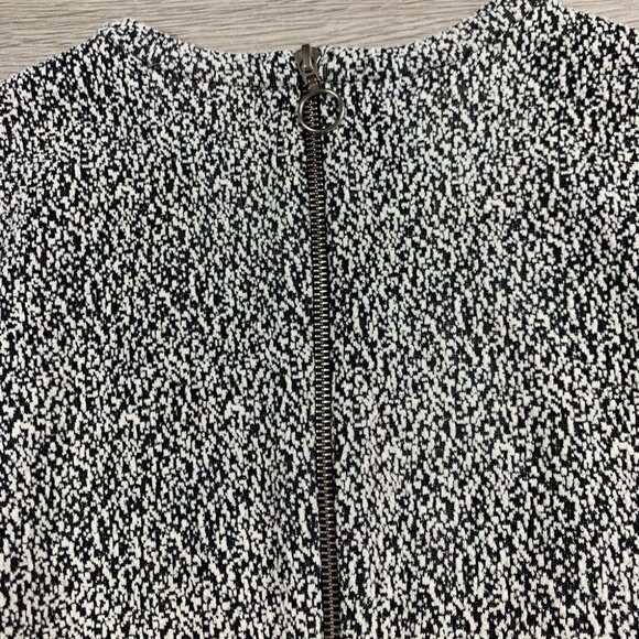 & Other Stories Textured Long Sleeve Black & White Dress - Picture 8 of 13